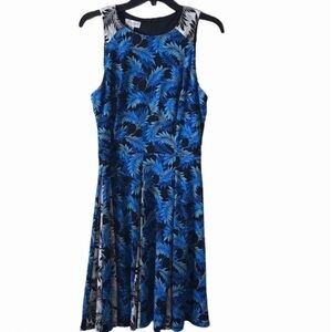 Maggy London Blue/White Floral Dress - Size 10